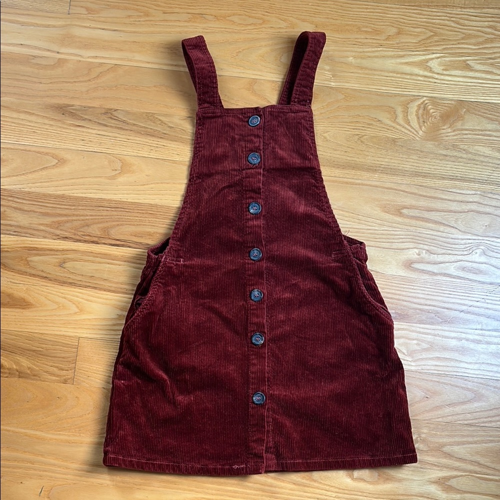 Love Tree Burgundy Corduroy Dress